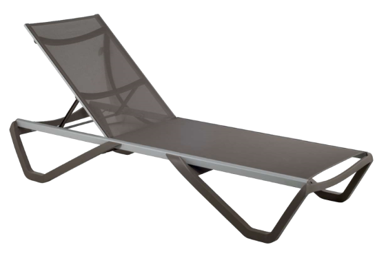 Шезлонг Papatya Wave серо-коричневый 61, сетка-коричневая 50070 Киев