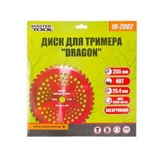 Диск для триммера MASTERTOOL "DRAGON" 255х25.4х40Т с победитовой напайкой закаленный 19-2002 Харків