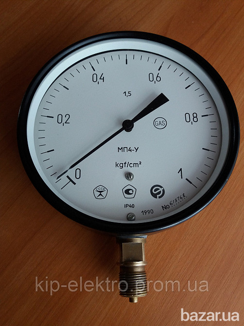 Манометр показывающий МП4-У (МП-4У, МП4У, МП 4У) - радиальный штуцер (РШ) Київ - зображення 4