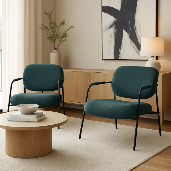 Сучасне крісло в оббивці букле помаранчевого та зеленому кольору Ніка Дніпро - зображення 4