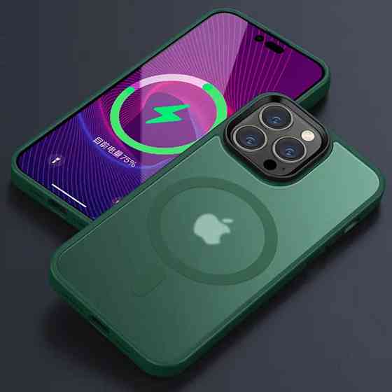 TPU+PC чехол Metal Buttons with MagSafe Colorful для Apple iPhone 15 Pro Max (6.7") Херсон