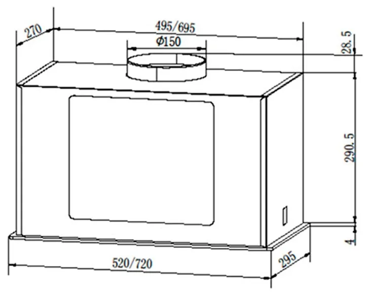Вытяжка кухонная встраиваемая Grunhelm GVB 430 TW (1200 м3/ч 280 Вт) Сенсор + Жестовое управление Киев - изображение 3