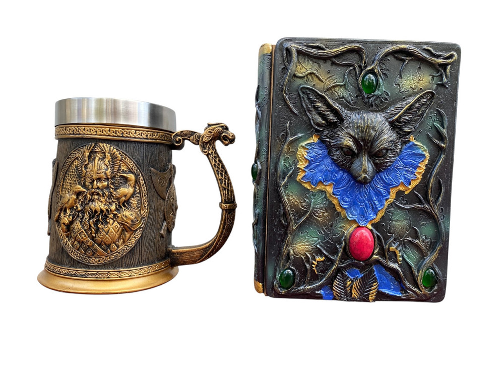 Подарочный набор Кухоль 3 Скандинавские Боги и Блокнот 3 «Лесной Гримуар Лисы» Киев - изображение 3