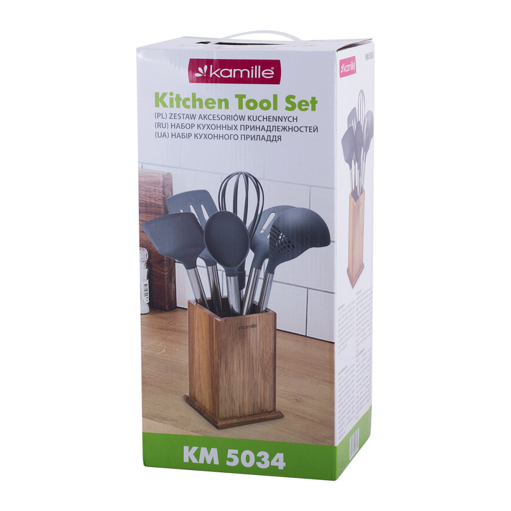 Набор нейлоновых кухонных принадлежностей Kamille 7 предметов КМ5034 Одеса - зображення 3