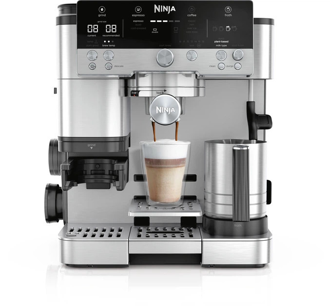 Кофеварка рожковая NINJA Luxe Cafe Essential ES601EU 1650 Вт серебристая Київ - зображення 4