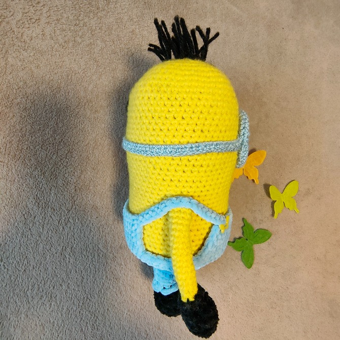 Міньон Стюарт іграшка в'язана жовта м'яка весела дитяча ручна робота Нововолинськ - зображення 2