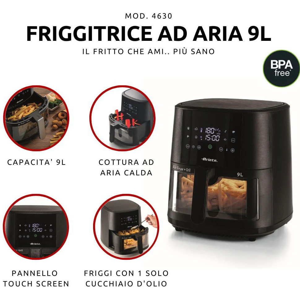 Мультипечь ARIETE 4630 BL 1500 Вт черная Київ - зображення 6