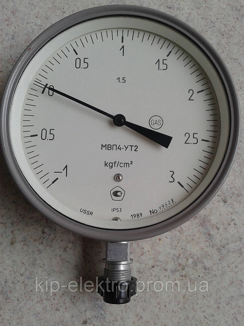 Мановакуумметр показывающий МВП4-У (МВП-4У, МВП4У, МВП 4У) - радиальный штуцер (РШ) Київ - зображення 3