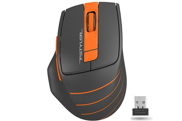 Мышь компьютерная безпроводная A4Tech Fstyler FG30 Wireless Orange оранжевая Київ - зображення 1