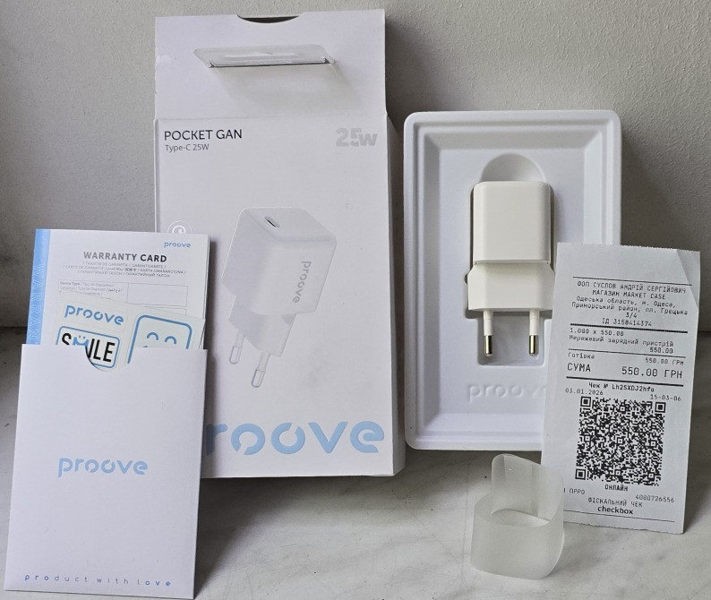 Зарядное устройство Proove Pocket GaN 25W Одесса - изображение 2