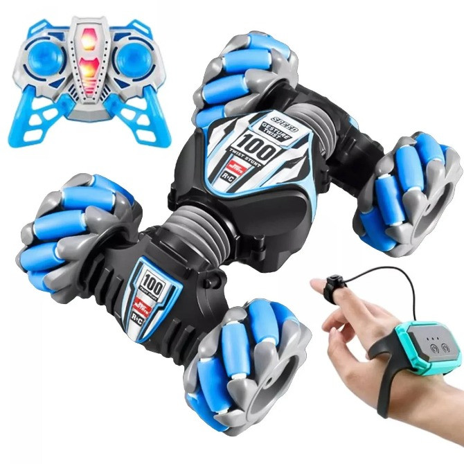 Радиоуправляемая аккумуляторная машинка-перевертыш с пультом управления и световыми эффектами Одесса - изображение 2