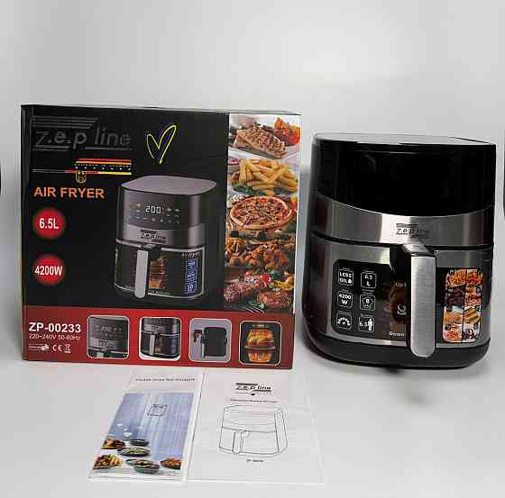 Аэрогриль мультипечь на два тэна с силиконовой формой Zepline ZP-00233 6.5 л 4200 Вт Київ