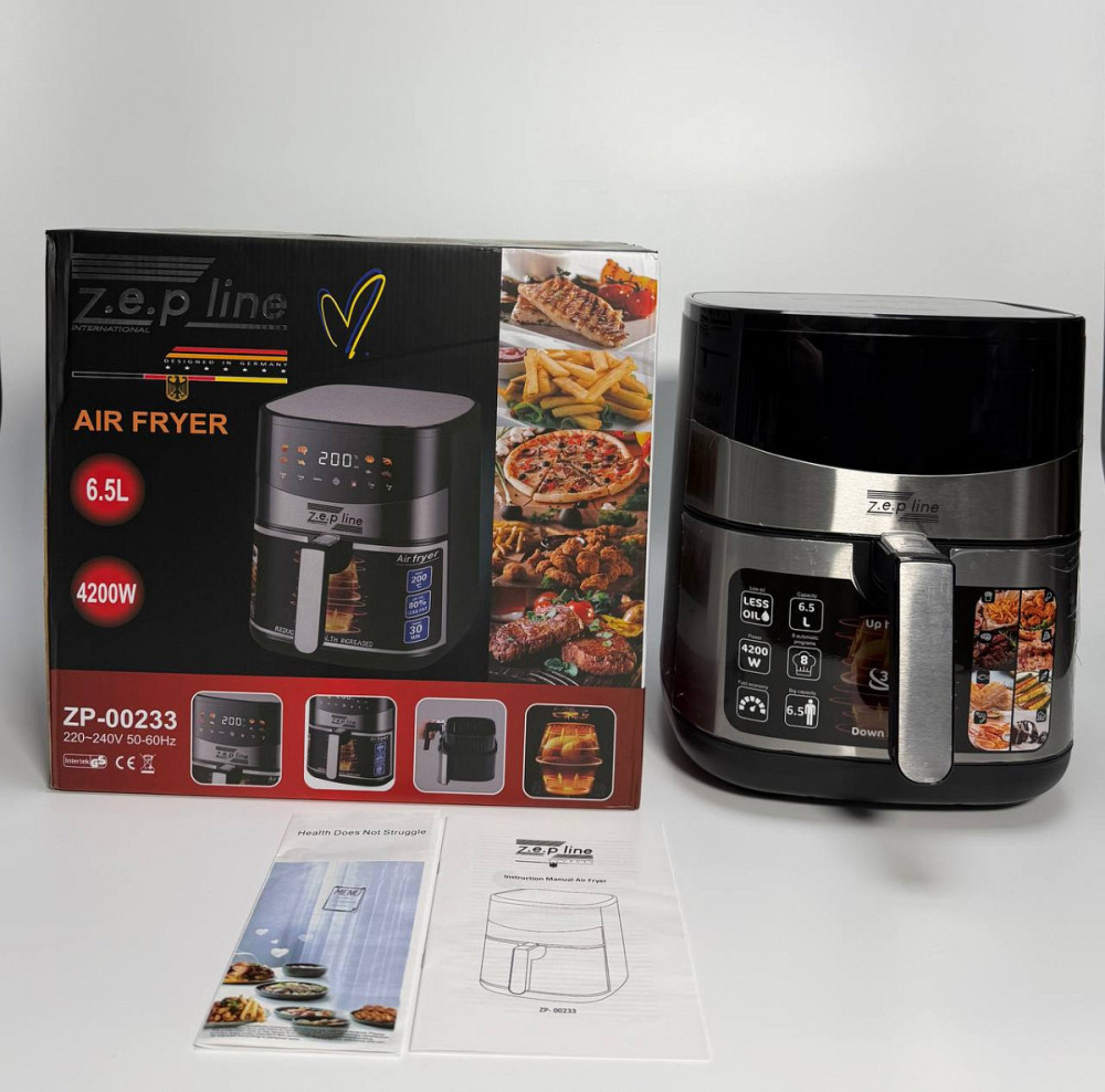 Аэрогриль мультипечь на два тэна с силиконовой формой Zepline ZP-00233 6.5 л 4200 Вт Київ - зображення 1