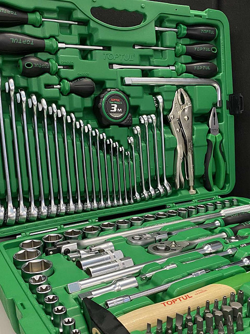 Универсальный набор инструмента 1/4", 3/8", 1/2" 144ед. TOPTUL GCAI144R Харків - зображення 2