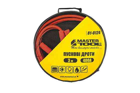Провода пусковые MASTERTOOL 400А/12V/24V 3 м t до -40°C сумка для хранения 81-0124 Харків