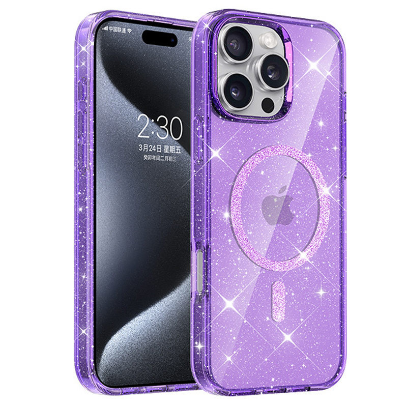 Чехол TPU Eclipse Sparkle (MagFit) для Apple iPhone 16 Pro Max (6.9") Херсон - зображення 1