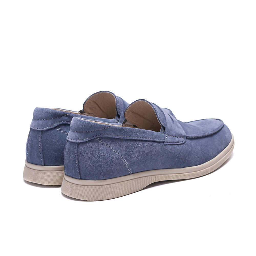 Мужские кожаные лоферы Light gray Київ - зображення 4