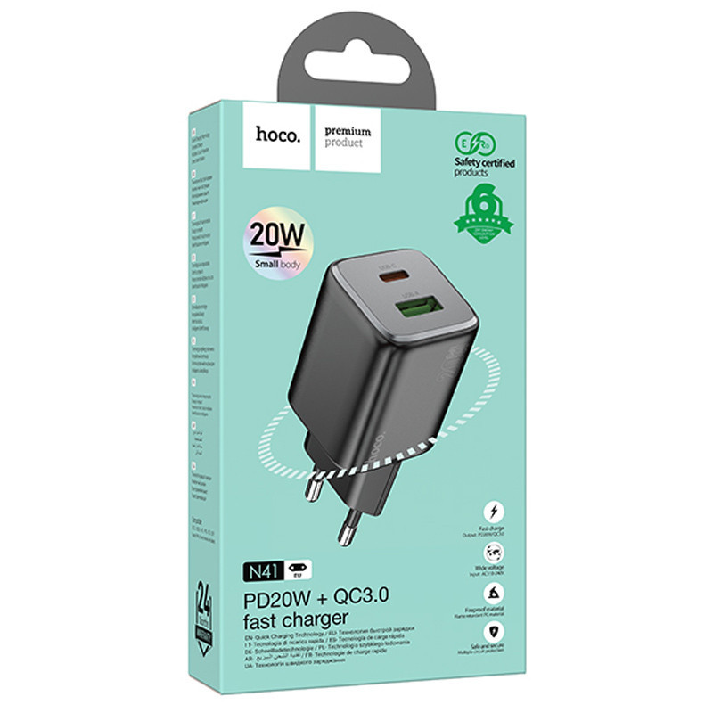 СЗУ Hoco N41 Almighty PD20W+QC3.0 (1USB-A/1C) Херсон - изображение 5