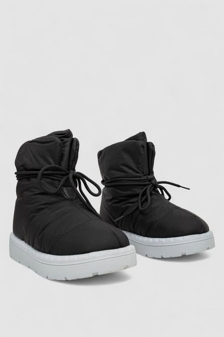 Дутики жіночі зимові на хутрі, колір чорно-сірий | Нові | 36-41р. Одеса - зображення 1