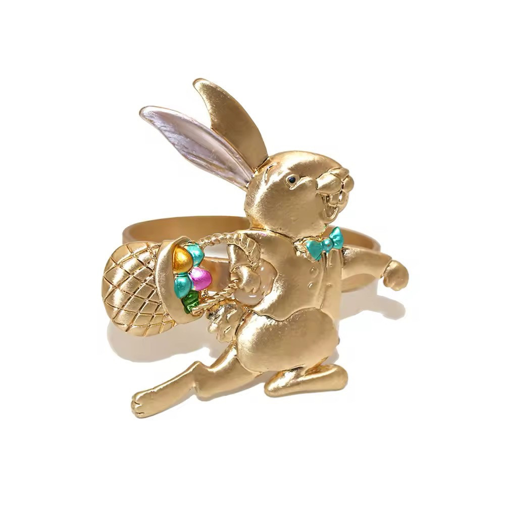 Кольца для сервировки Пасхальный Кролик 6 шт золото PK001 Одесса - изображение 2