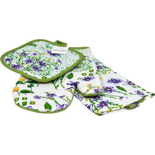 Кухонний набір Оселя Квіти 71-72-032 3 предмета Київ