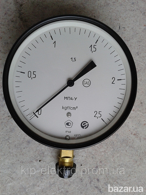 Манометр показывающий МП4-У (МП-4У, МП4У, МП 4У) - радиальный штуцер (РШ) Київ - зображення 3