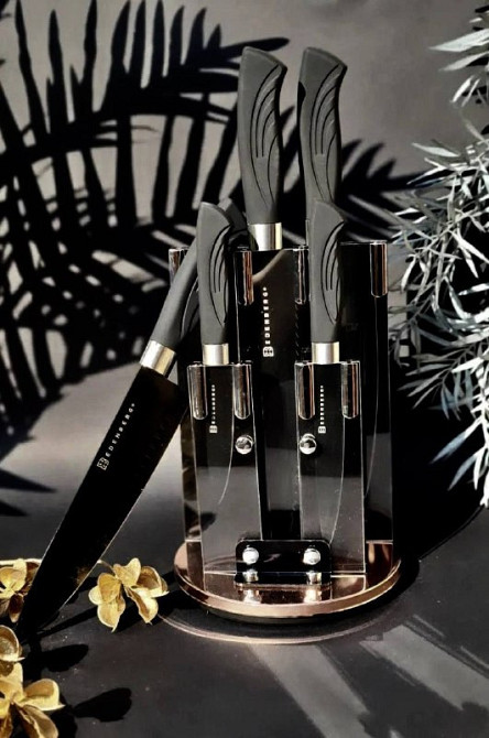 Набір ножів Edenberg EB-11006-Black 6 предметів чорний Київ - зображення 1