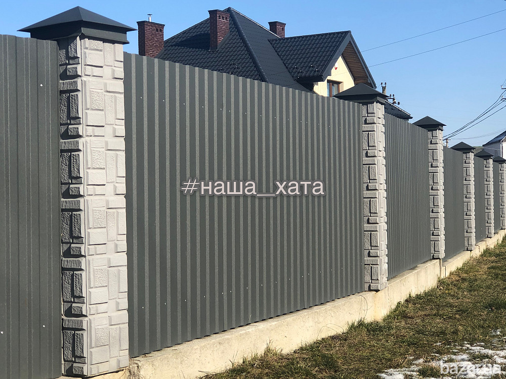 Набірні бетонні стовпи для паркану від виробника Херсон - зображення 11