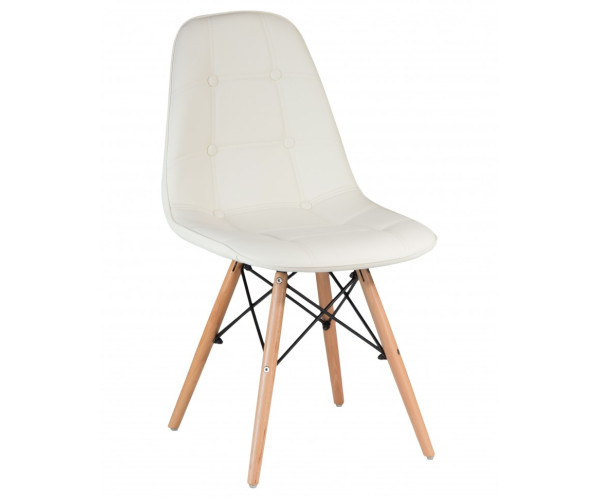 Стілець Тауер Софт біла екошкіра Дніпро - зображення 1