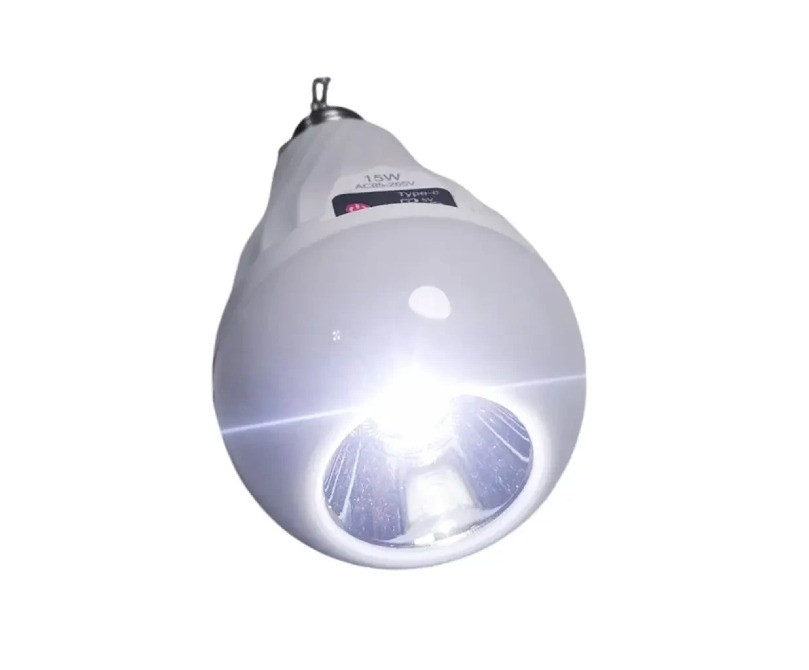 Лампочка – ліхтарик із акумуляторами 2×18650 Z-726 цоколь E27 Одесса - изображение 6