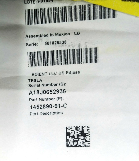 Обшивка спинки водительского сиденья с подогревом PREM PUR BLK (с повреждением) Tesla model 3 145289 Киев - изображение 7