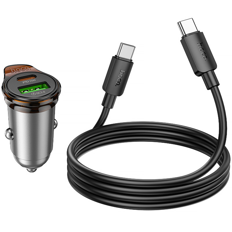 АЗУ Hoco NZ16A Rigorous 43W (1USB-A/1C) + кабель Type-C to Type-C Херсон - зображення 6