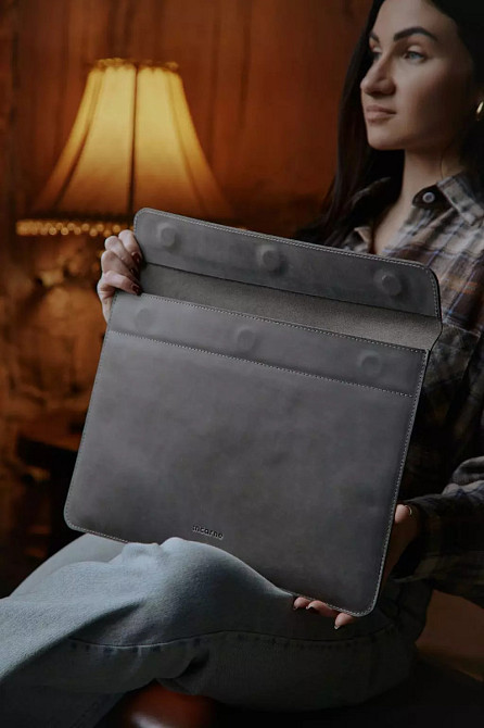 Чехол для ноутбука винтажный Incarne Klouz MacBook Pro 13" 2016-2025 klouz-gray-vintage-pro-13 серый Київ - зображення 3