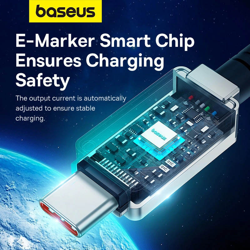 Дата кабель Baseus Unbreakable Series Fast Charging Type-C to Type-C 100W 1m (P10355800111-0) Херсон - зображення 2