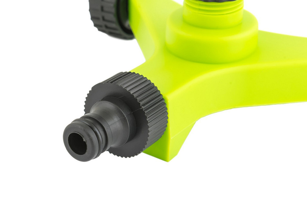 Ороситель для полива вращающийся MASTERTOOL 3-х рожковый ½" на колесиках 12 м 180 м² 92-9332 Харків - зображення 4