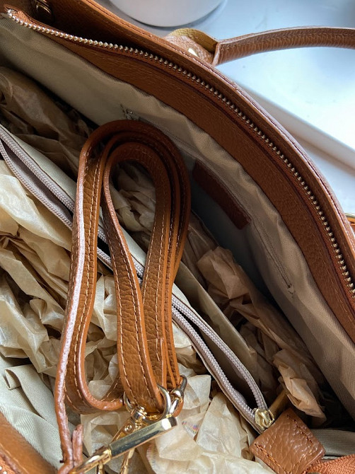 Кожаная женская сумка большая а4 формата реплика Ерме в натуральной коже TS000146 Київ - зображення 3