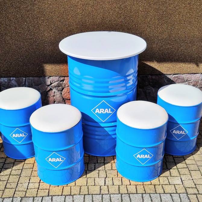 Стіл бочка з вашим логотипом для кафе, фудкорту | Брендовані бочки Київ - зображення 4