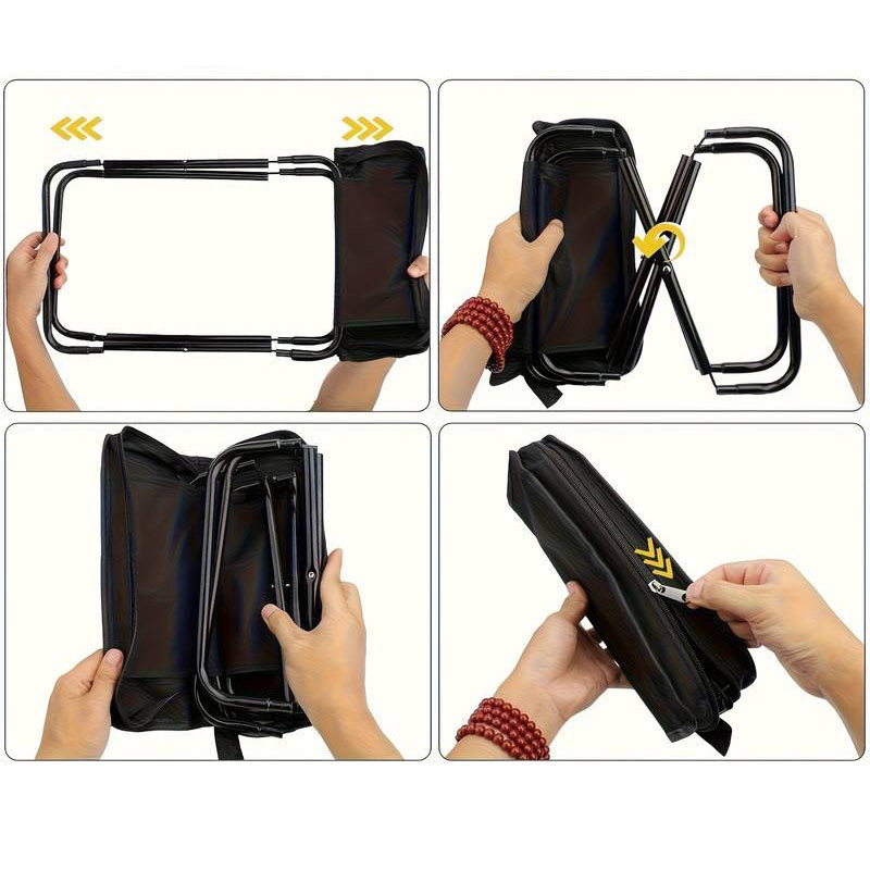 Складной ультралегкий стул Leeseph с чехлом черный Одесса - изображение 8