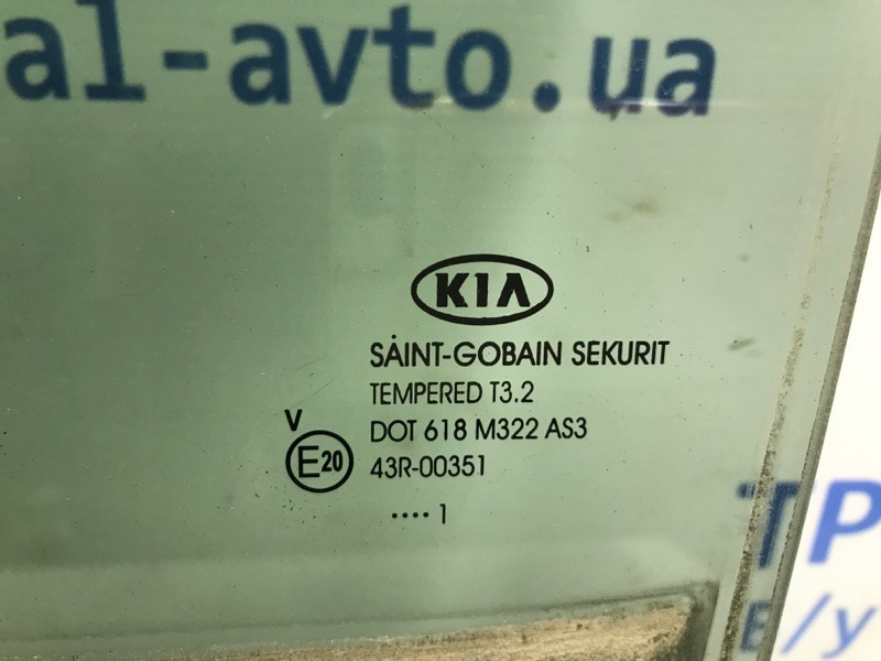 Стекло двери заднее левое Kia Sportage SL 1.7 DIESEL D4FD 2010 (б/у) Київ - зображення 3