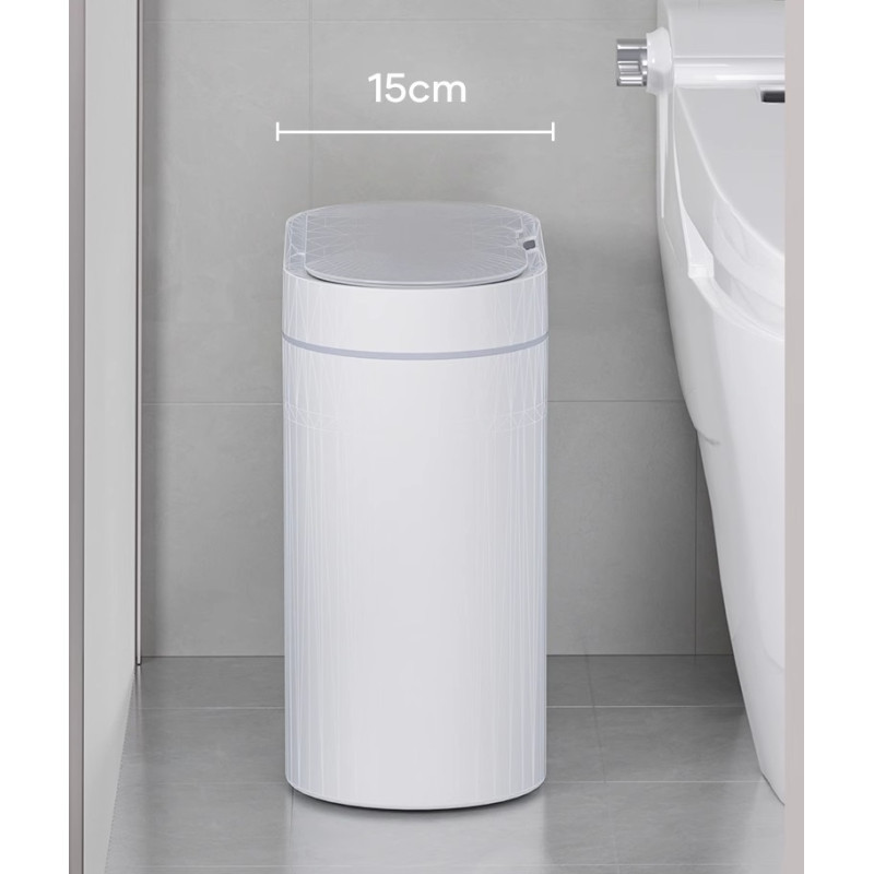 Сенсорное ведро для мусора JAH 8 л прямоугольное серое Київ - зображення 2