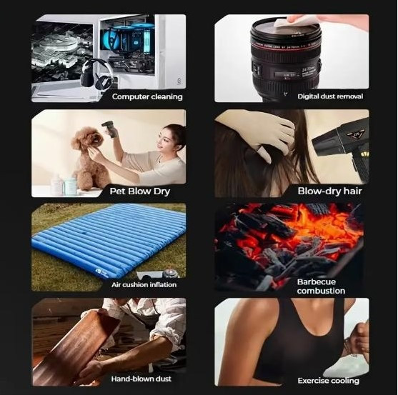 Портативний турбовентилятор 200 000 об/хв із LED-підсвічуванням Киев - изображение 6