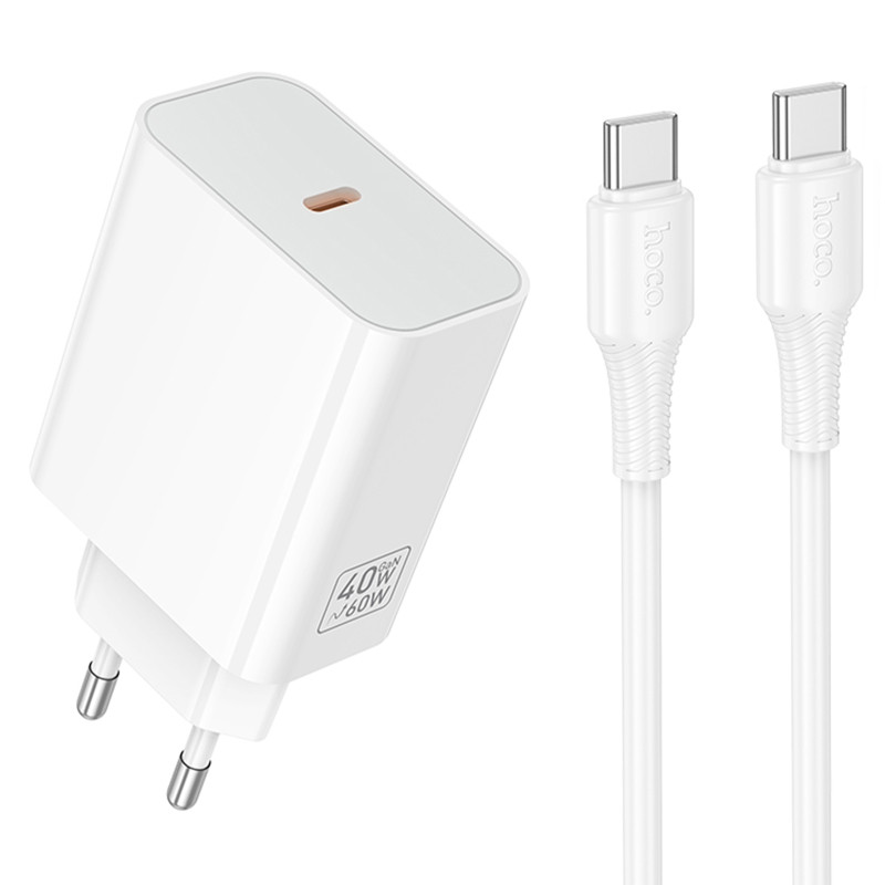 Уценка СЗУ Hoco C162A Source PD40W (1USB-C) + кабель Type-C to Type-C Херсон - зображення 1