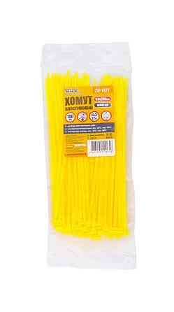 Хомут нейлоновый MASTERTOOL 3.6х200 мм 100 шт желтый 20-1721 Харків