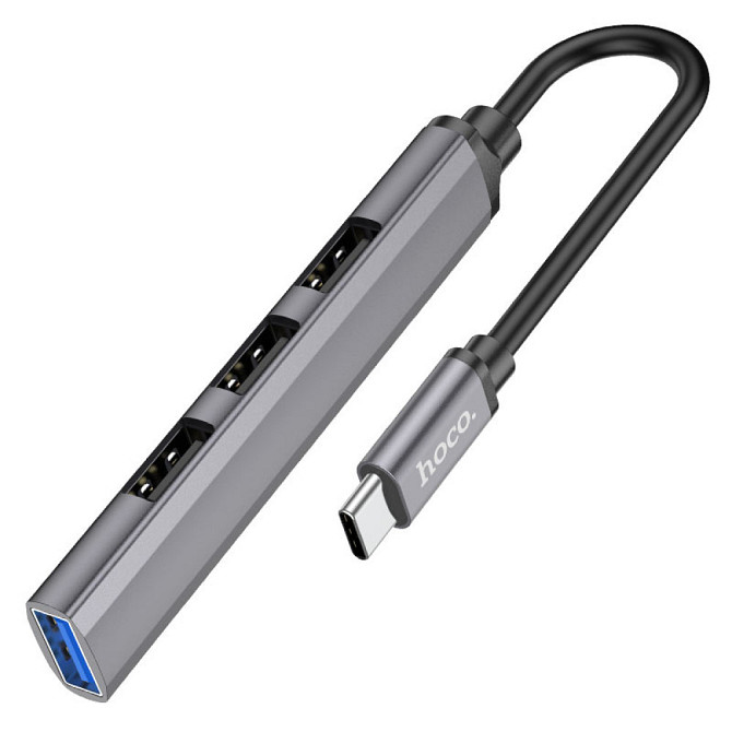 Переходник Hoco HB26 4in1 (Type-C to USB3.0+USB2.0*3) Херсон - зображення 1