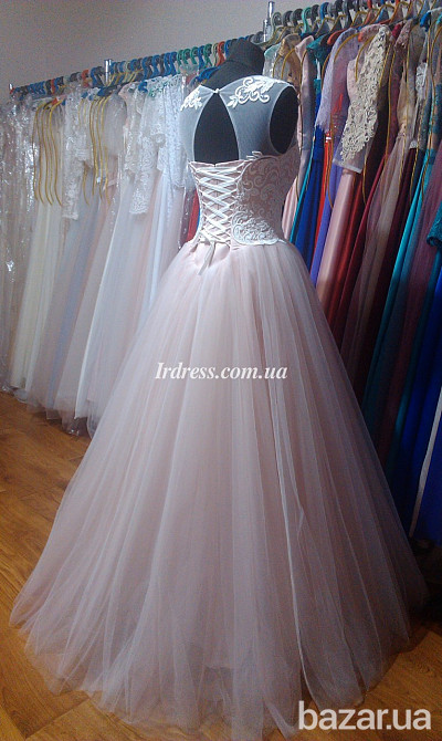 Пудровое платье для свадьбы, росписи, выпускного бала Київ - зображення 8