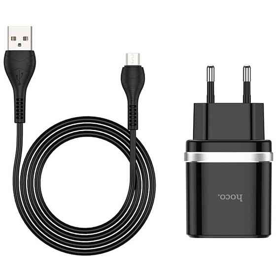 СЗУ Hoco C12Q Smart QC3.0 3A (1USB-A) + кабель USB to MicroUSB Херсон