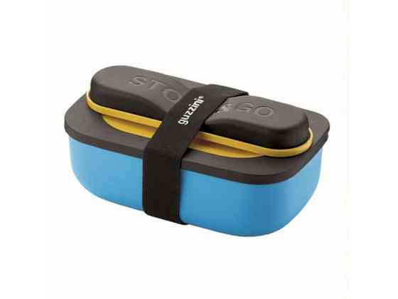 Ланч бокс харчовій з приладами Guzzini Store & Go 171102165 21х12см блакитний Киев