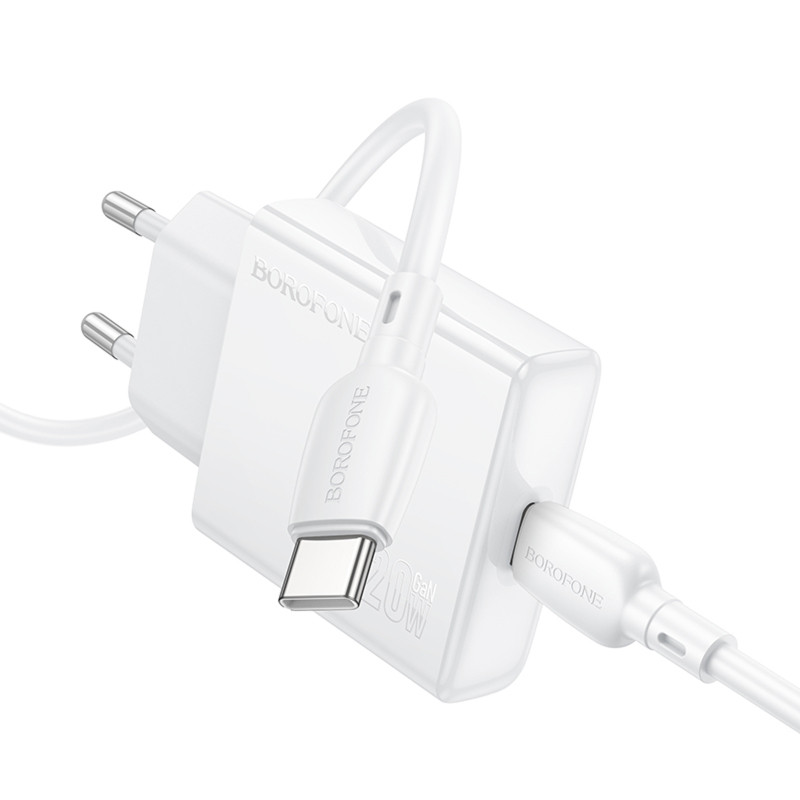 СЗУ Borofone BN23 Wish PD20W (1USB-C) + кабель Type-C to Type-C Херсон - изображение 3