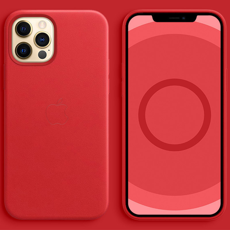 Кожаный чехол Leather Case (AAA) with MagSafe and Animation для Apple iPhone 12 Pro / 12 (6.1") Херсон - изображение 2