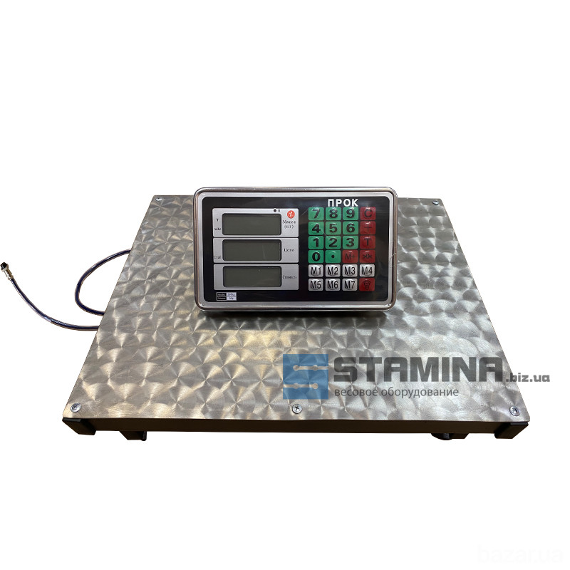 Товарные весы Stamina на 300 кг с нержавеющей платформой 400×500 мм Коцюбинское - изображение 1